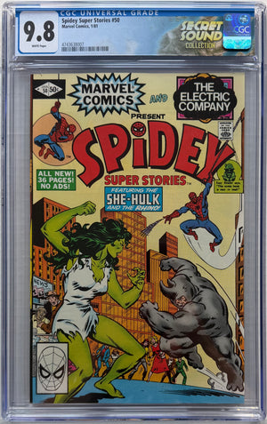 Spidey Super Stories #50 CGC 9.8 app. of She-Hulk, Daredevil, Rhino & Chameleon