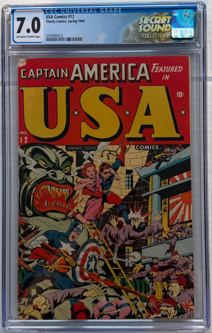 USA Comics #12 CGC 7.0 Hitler app.