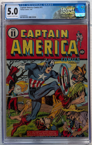 Captain America Comics #11 CGC 5.0 Hurricane & Father Time backup stories