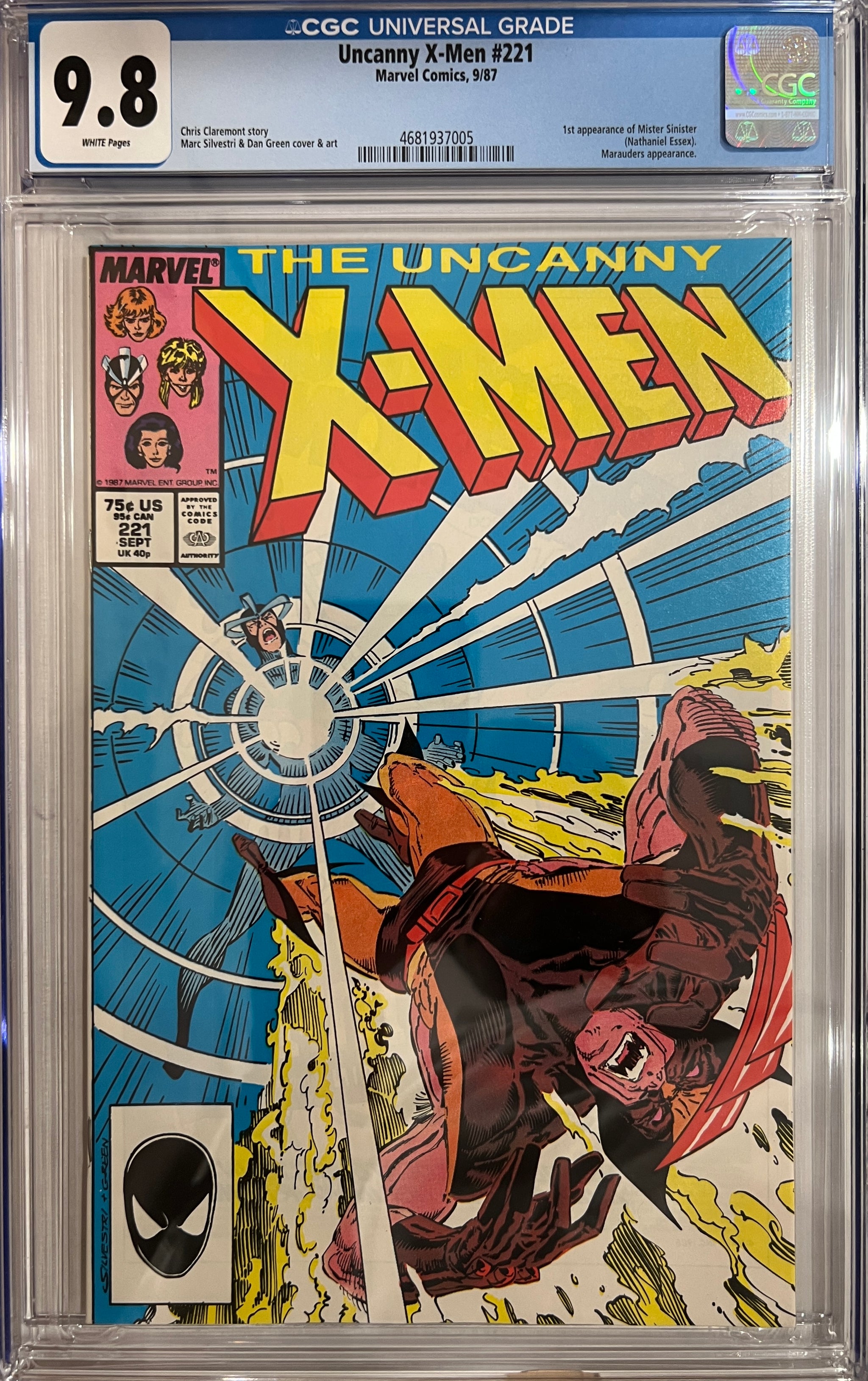 Uncanny X-Men #221 CGC 9.8 1st App. Mr. Sinister – Golden Age Guru