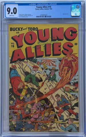 Young Allies #16 CGC 9.0 Last war cover.