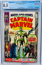 Load image into Gallery viewer, Marvel Super-Heroes #12 CGC 8.5 1st app. Captain Marvel, 1st app. Yon-Rogg and Una
