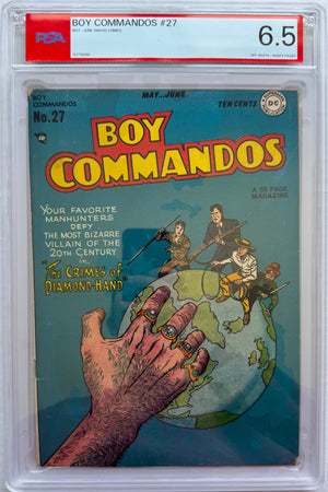 Boy Commandos #27 PSA 6.5 Off-white/White pgs.