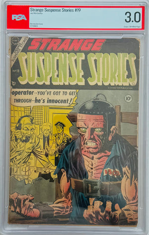 Strange Suspense Stories #19 PSA 3.0 Electrocution Cover