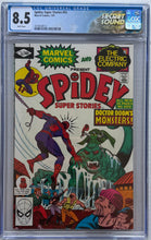 Load image into Gallery viewer, Spidey Super Stories #53 CGC 8.5 app. of Doctor Doom &amp; Sub-Mariner
