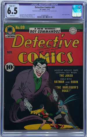 Detective Comics #69 CGC 6.5 Joker Cover & Story