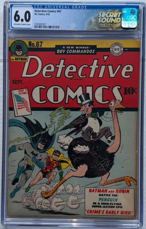 Detective Comics #67 CGC 6.0 1st penguin cover